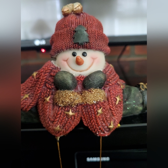 Christmas Decor Santa And Snowman Hanging Shelf Sitter Figurines CMI/HENTON Set - Picture 5 of 9